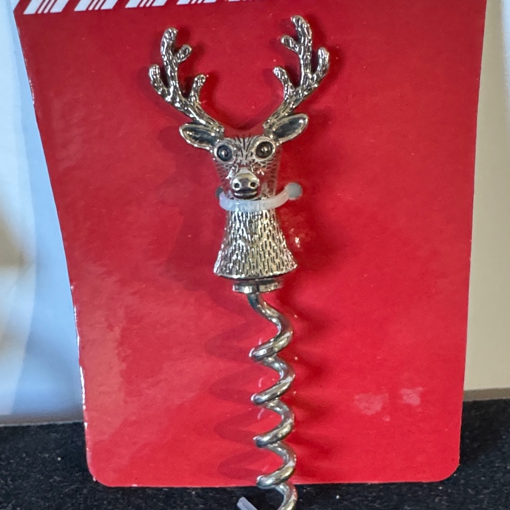 Silver Deer Bottle Opener and Corkscrew Set - Picture 4 of 4